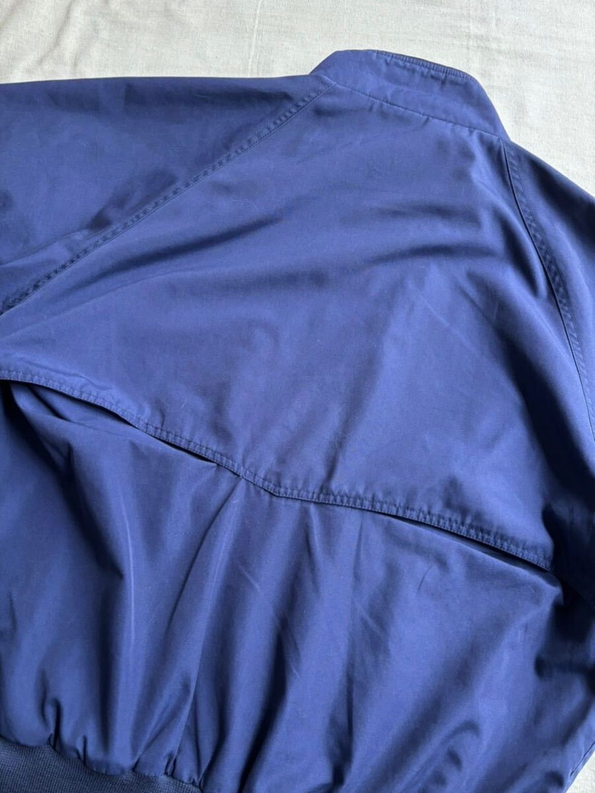 80s Eddie Bauer スイングトップ / XL ポリ コットン ネイビー