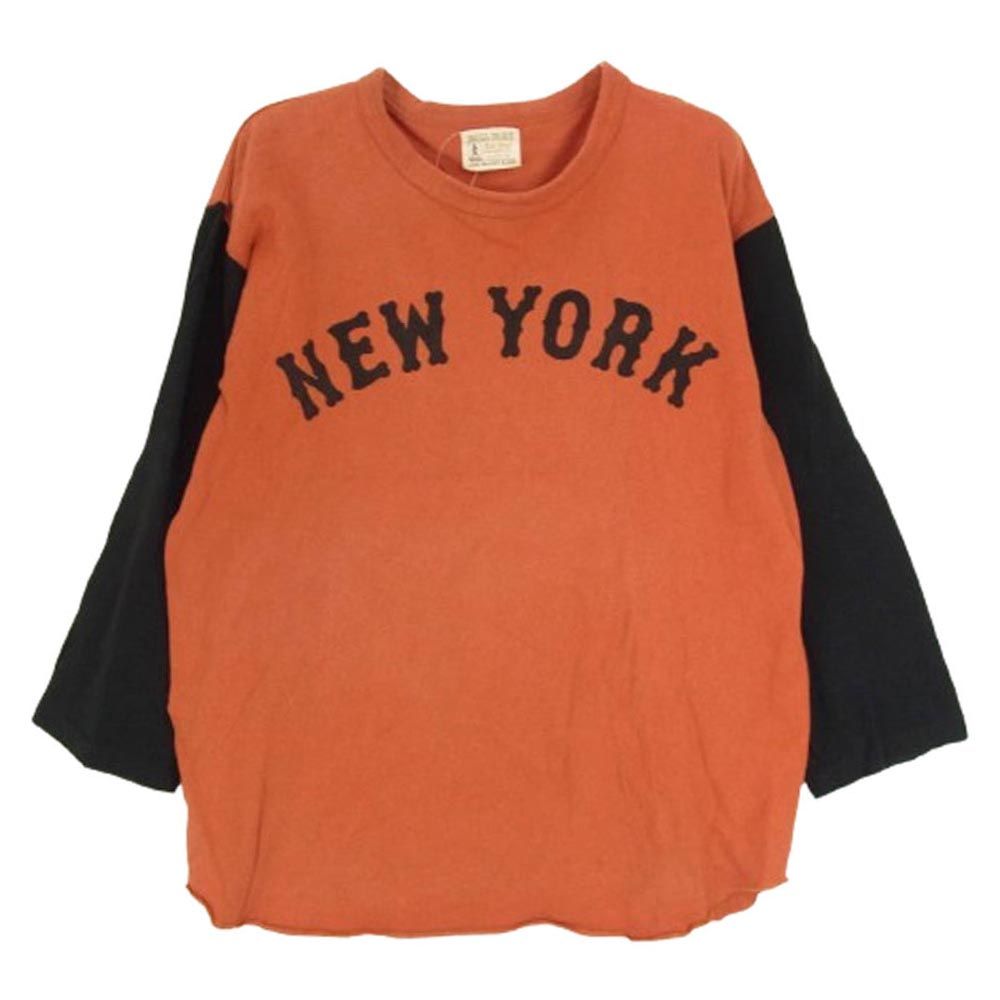 【35】リアルマッコイズ BALL PARK オレンジ Tシャツ 36 The REAL McCOY'S ザリアルマッコイズ BALL PARK JOE McCOY
