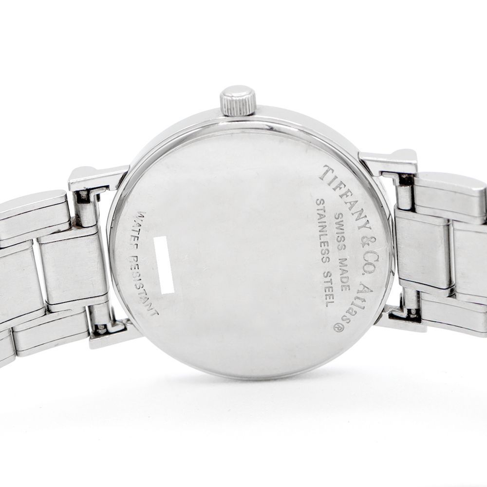 《ティファニー》アトラス　レディース　電池交換済み稼働 電池交換済 TIFFANY&Co. ティファニー アトラス デイト 黒 ブラック SS