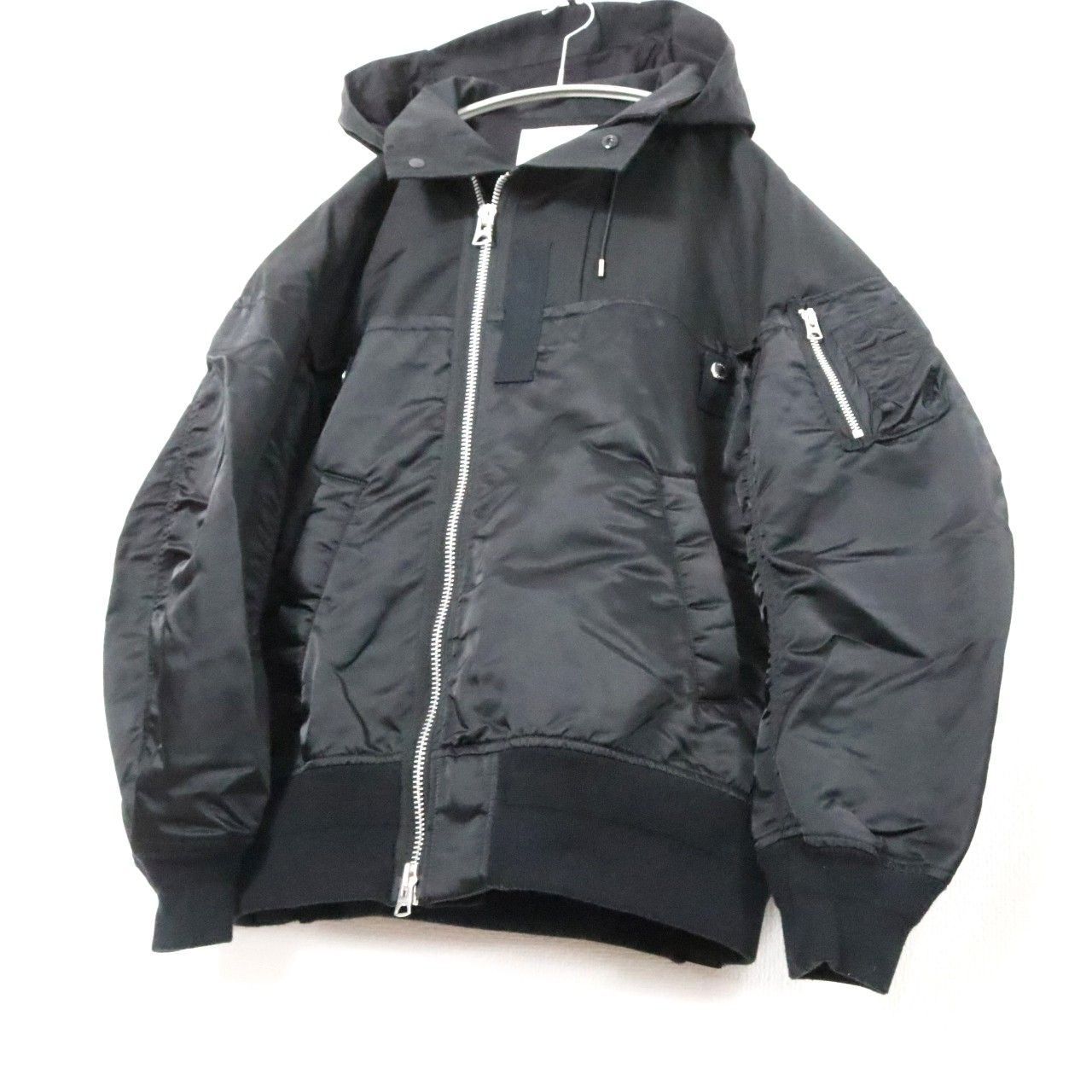 sacai サカイ MA-1 ドッキングバックスリットニット ネイビー sacai MA