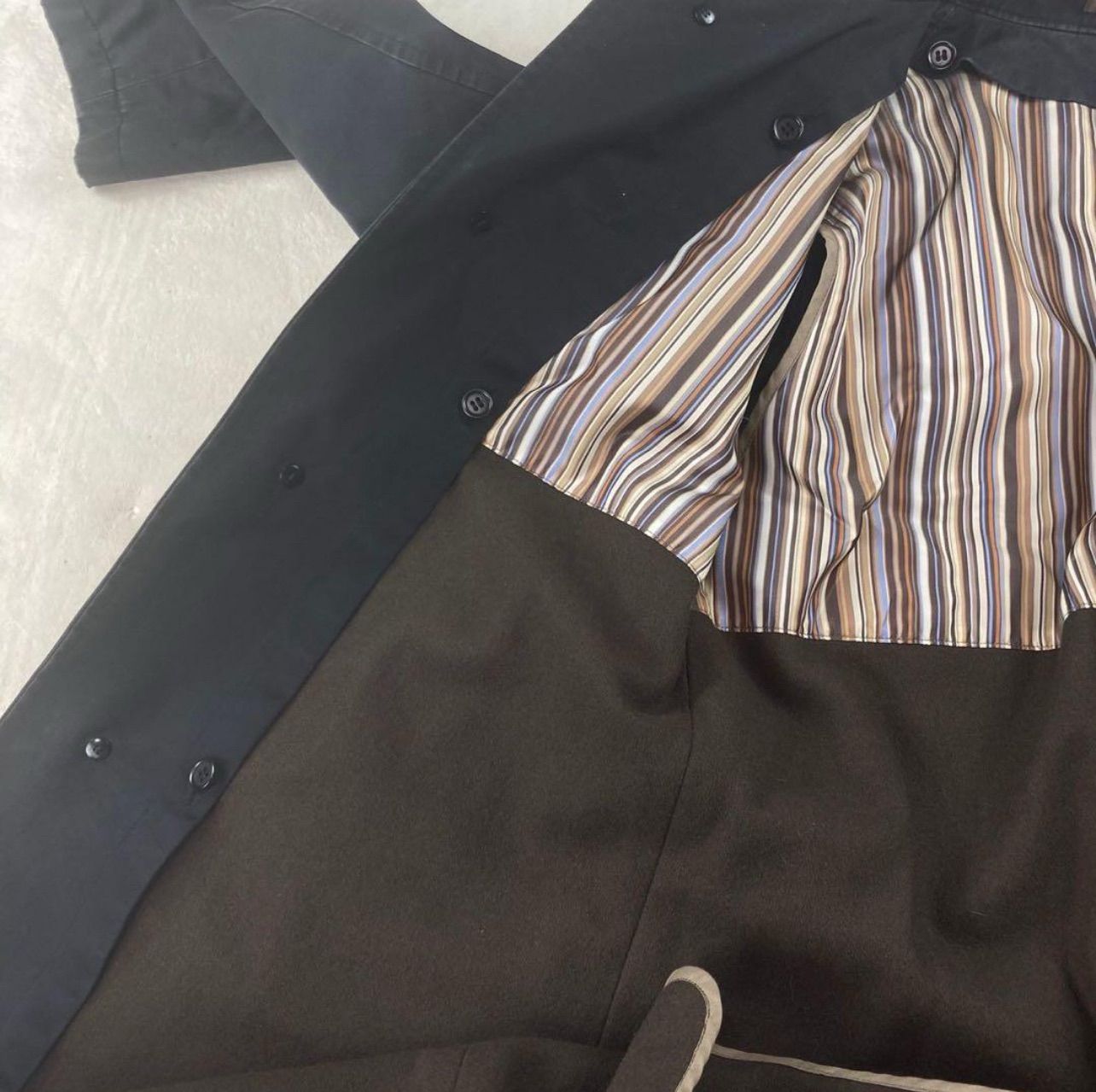 Paul Smith トレンチコート マルチストライプ ライナー付