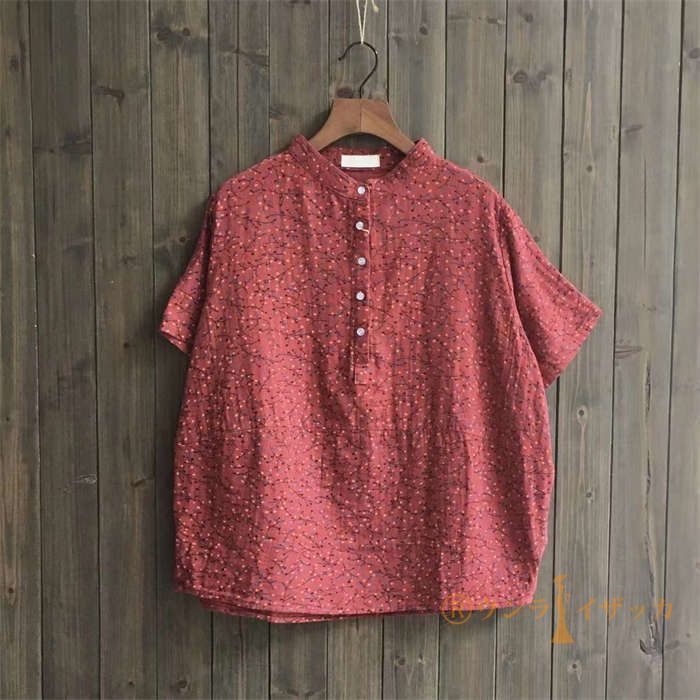 ガーゼ シャツ Tシャツ ブラウス レディース 夏 春 ガーゼシャツ