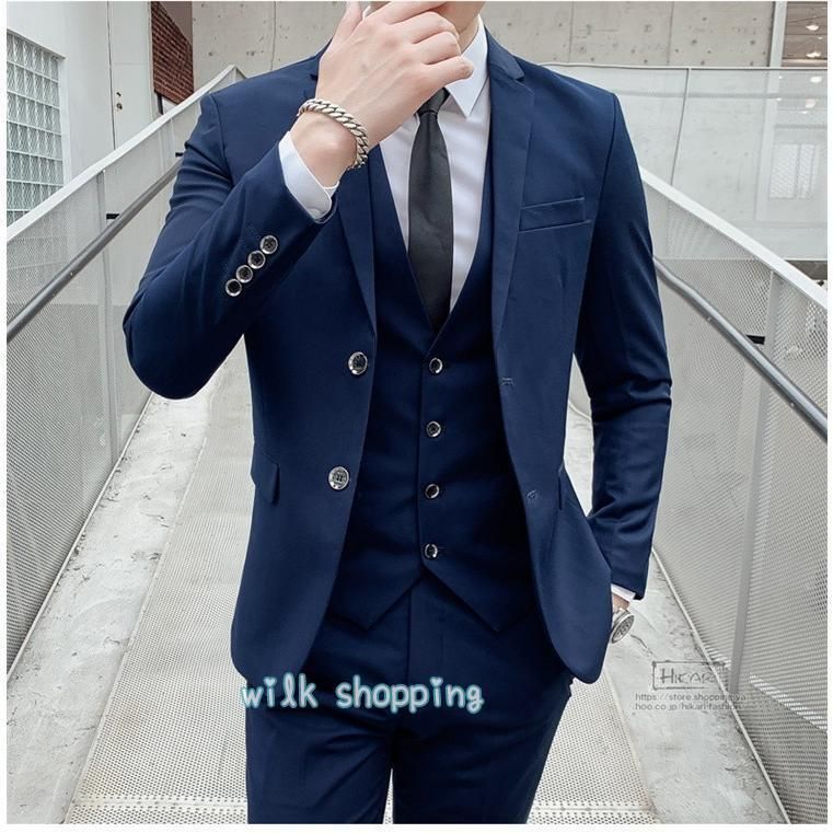 SUIT SELECT スーツセレクト スリムフィットスリーピーススーツ