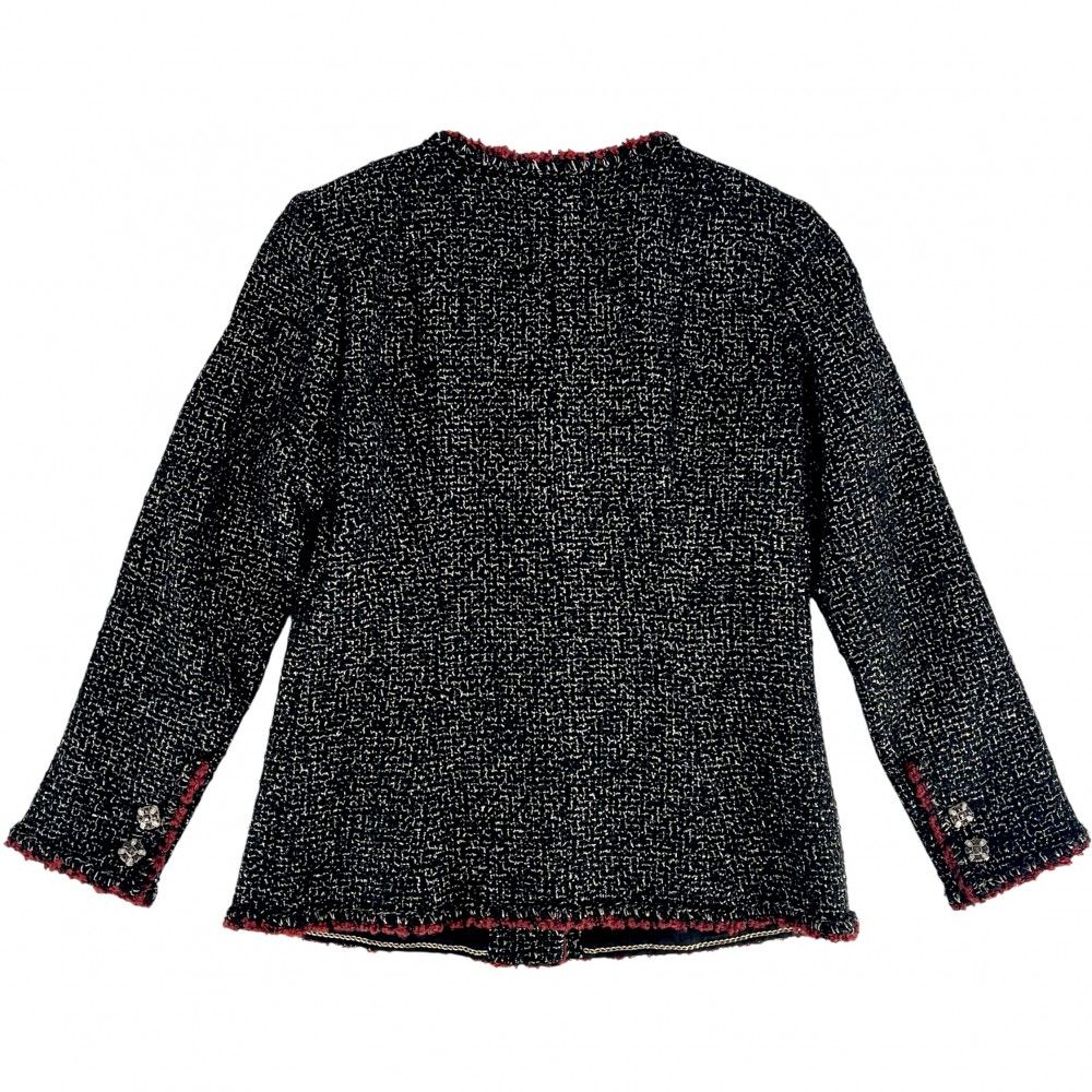CHANEL ノーカラージャケット ブラック 42 2025年最新】Yahoo!オークション -シャネル ジャケット 42の中古