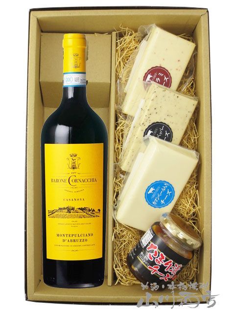 モンテプルチャーノ・ダブルッツオ 750ml + おつまみ4点セット【 3125 】【 イタリア赤ワイン・おつまみセット 】【 要冷蔵 】