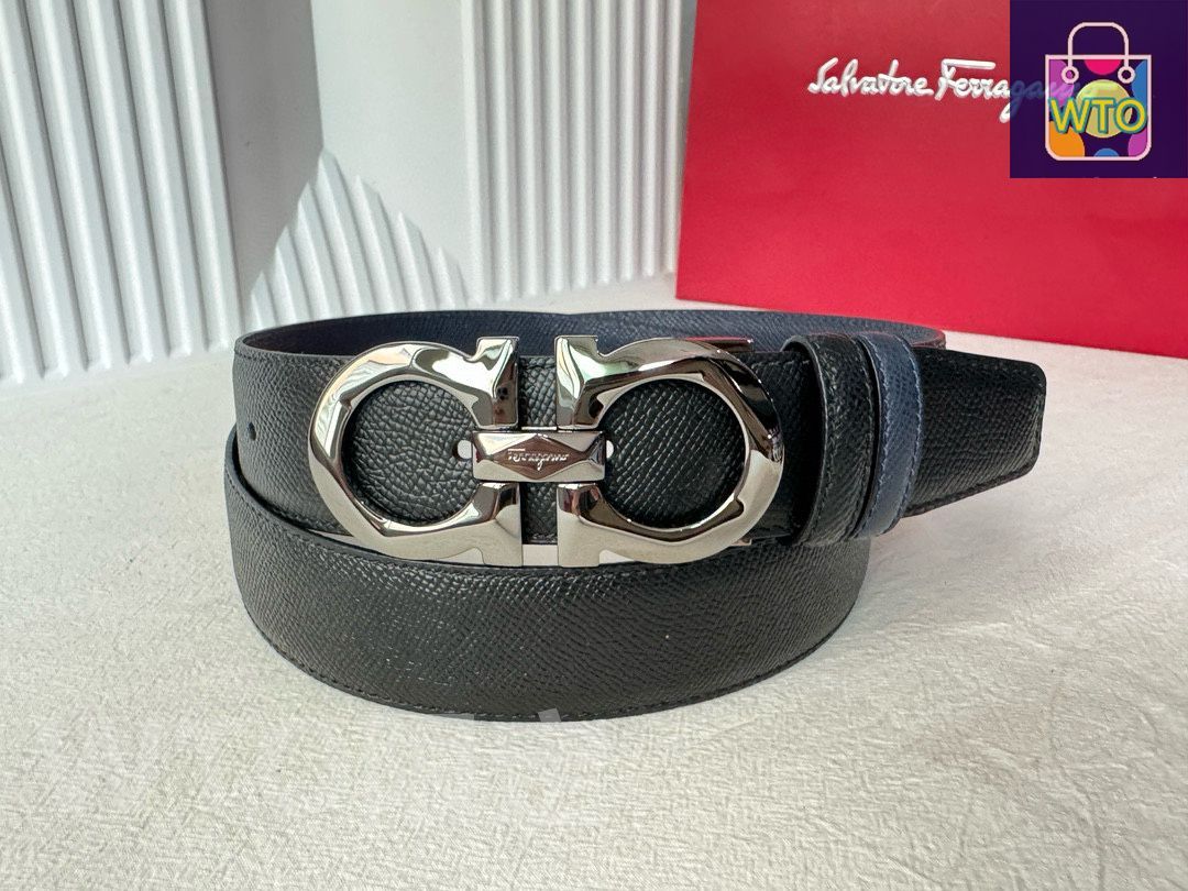 フェラガモ ダブルガンチーニバックル リバーシブルベルト 希少モデル 黒茶