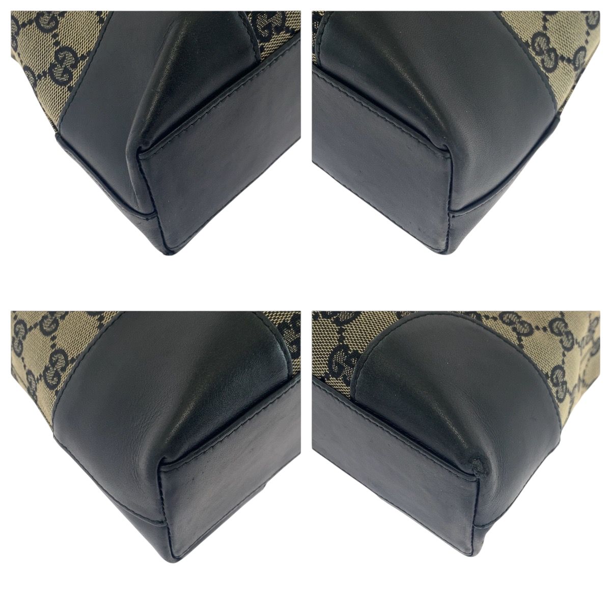 レディース GUCCI グッチ ブラック 黒 ベージュ ゴールド金具 GG 