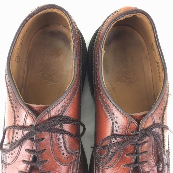 試着交換OK！USA製Vintage/ジョンストン＆マーフィー【size9.5D　27.0-27.5〈ブラウン/茶/BROWN】ロングウイングチップ　ビジネスシューズ//men's 菅NO.メZB-136 試着交換OK！USA製Vintage/ジョンストン＆マーフィー【size9.5D 27.0