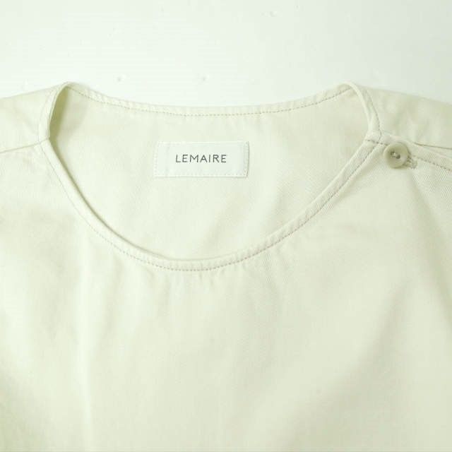 新品 LEMAIRE ルメール 22SS BUTTON NECK TOP コットンツイル ボタン