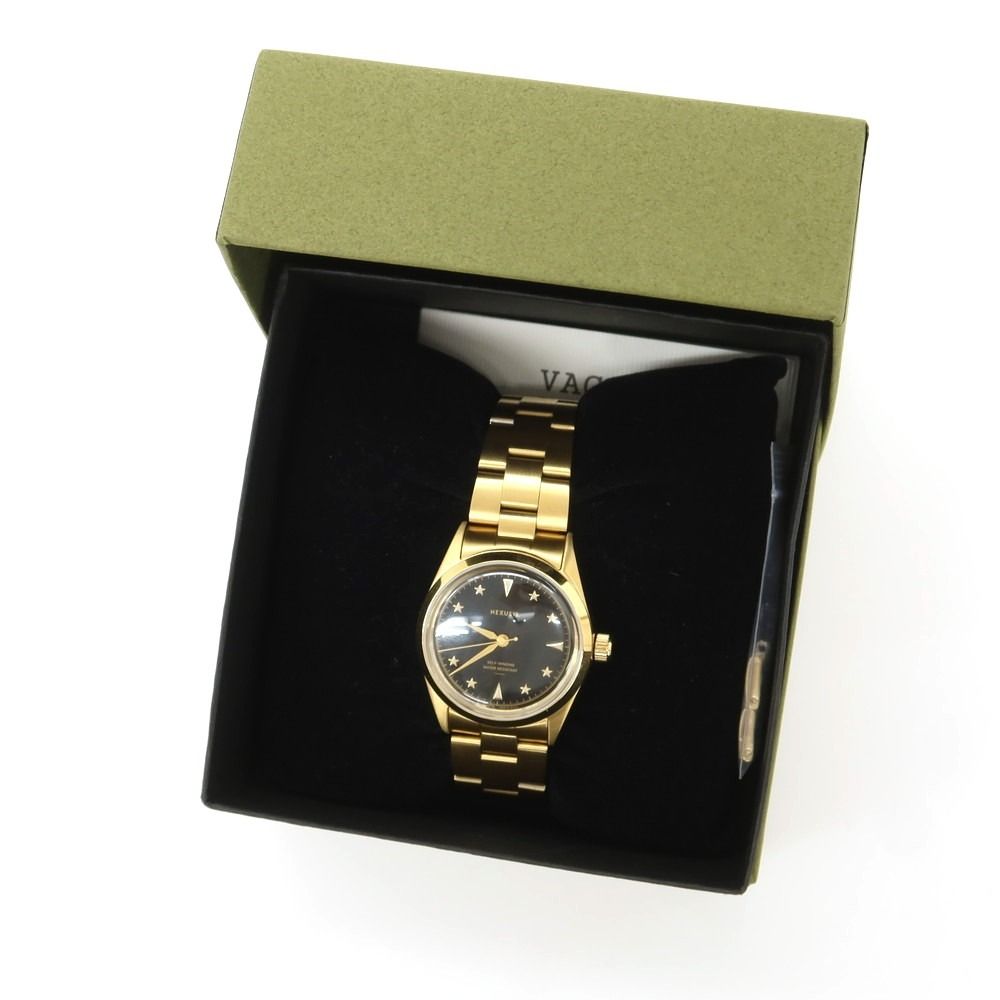 ネクサスセブン NEXUSVII 春夏 腕時計 ゴールドxブラック メンズ