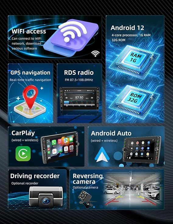 インチ カーラジオ 0 タッチスクリーン オーディオ : Android | Auto ヤマダモール 、 XTevu CarPlay カーステレオシステム - プレーヤー