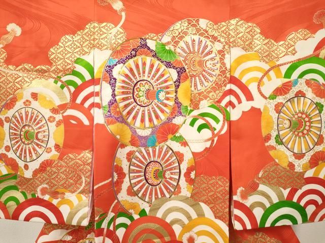 正絹 アンティーク着物 女の子 お宮参り 祝着 七五三 ◇宝船 花車 美品 楽天市場】七五三 着物 レンタル 7歳 フルセット アンティーク