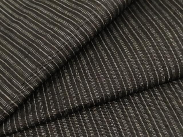 平和屋着物＊夏物 男性 石川県指定無形文化財 能登上布 本麻手織上布 縞 麻 AABC1814jd