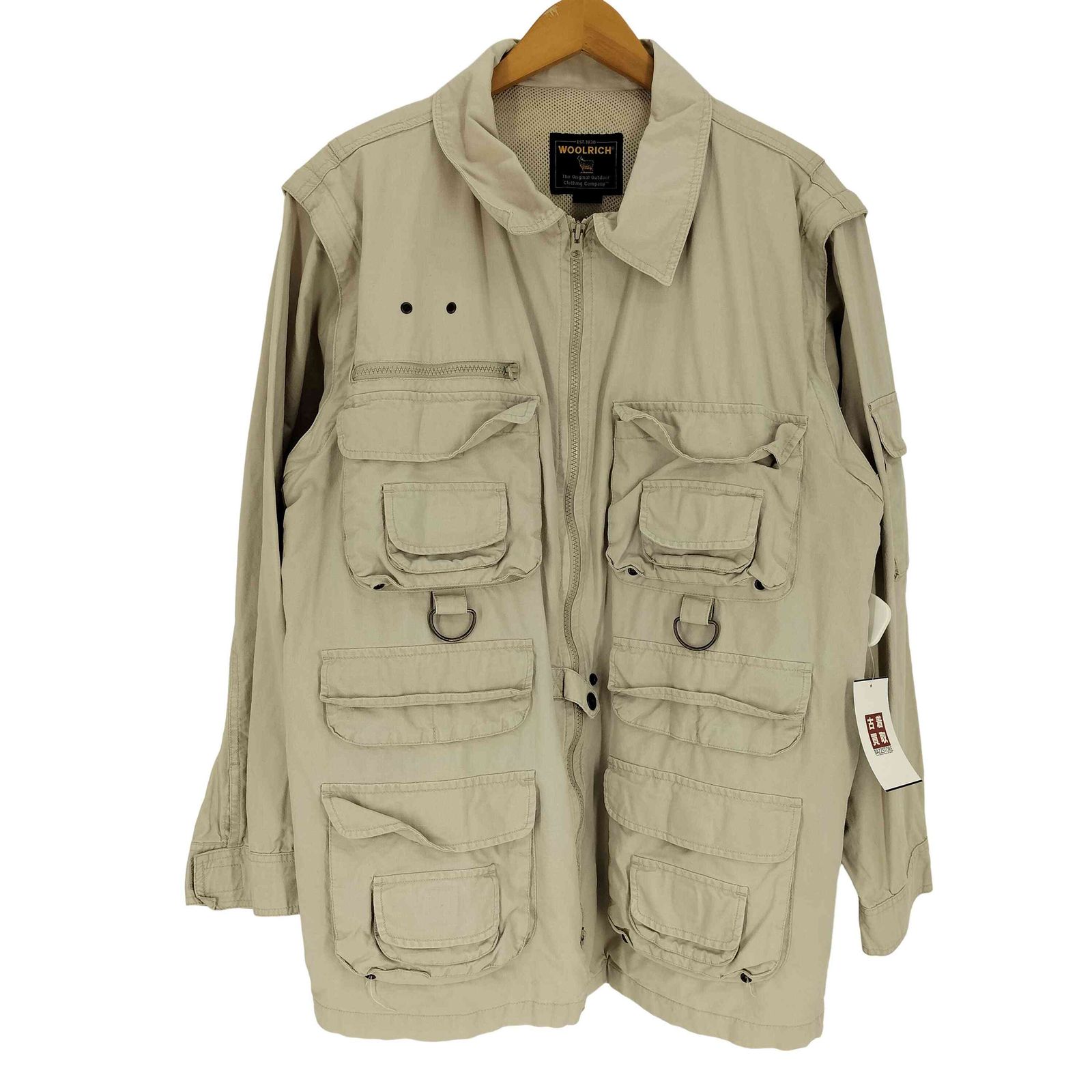 ウールリッチ WOOLRICH 裏地メッシュ ジップアップ マルチポケット タクティカル フィッシング ジャケット メンズ import：M 