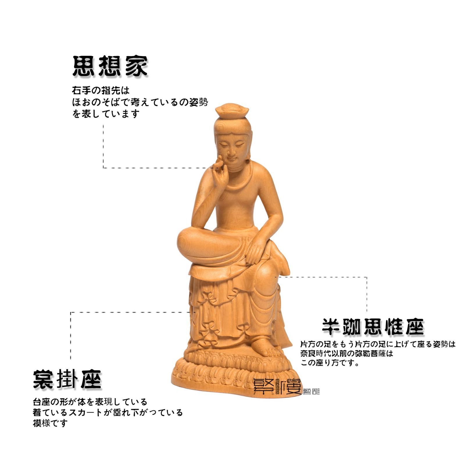 在庫処分 鉄器 鉄仏 - 蓮華弥勒仏像 木彫り 装飾品 仏壇仏像 仏像 在庫 