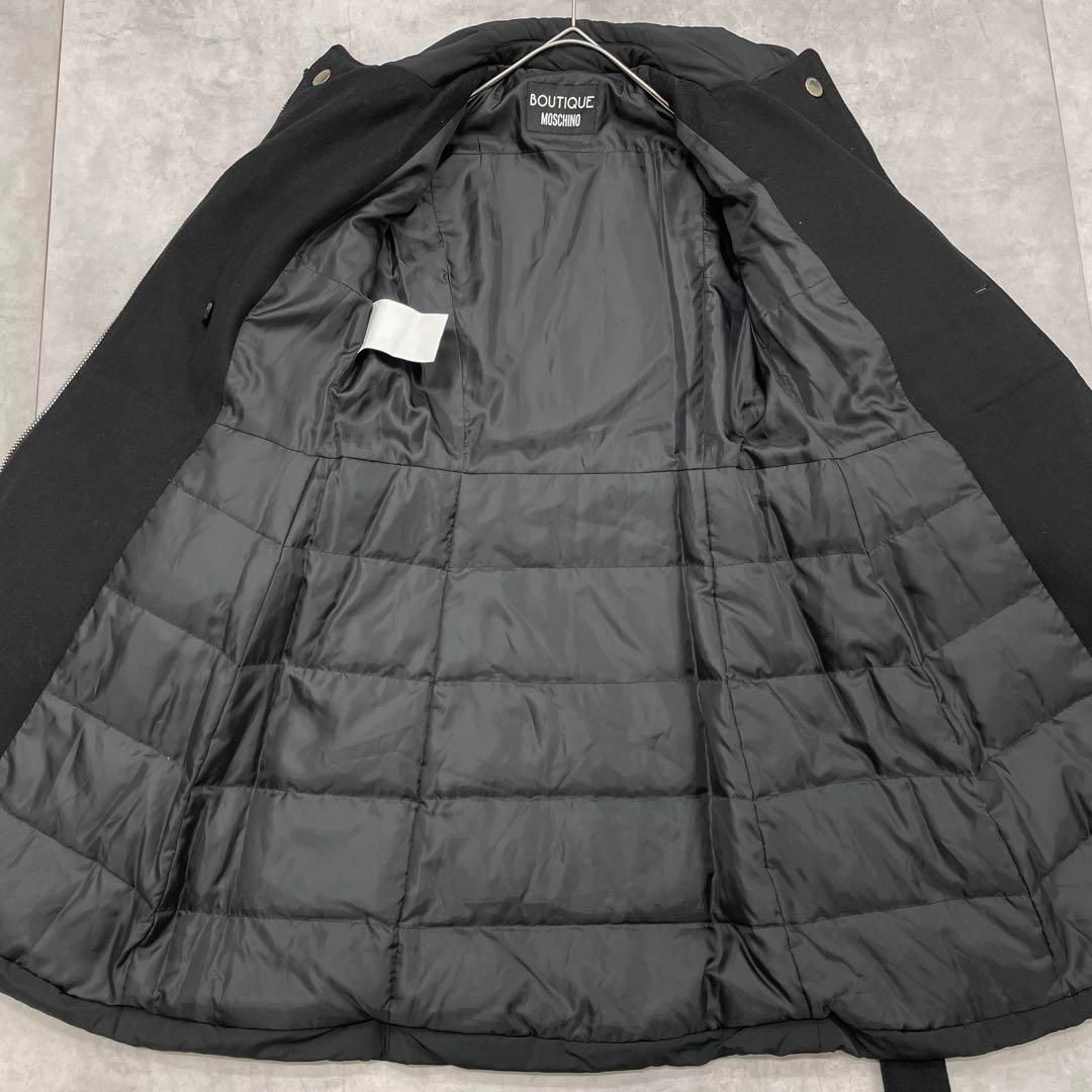 MOSCHINO モスキーノ ライダースコート 中綿 ダブル ロング 異素材
