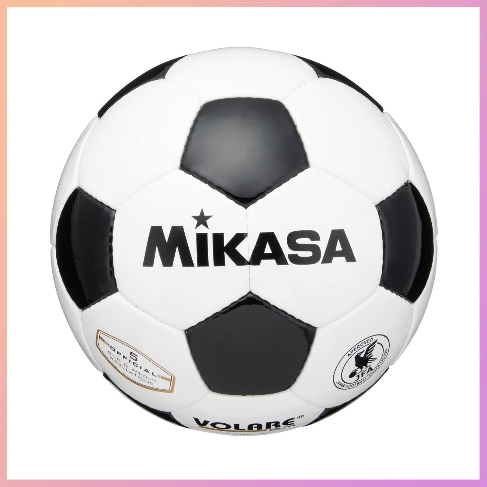 ☆人気商品☆ミカサ(MIKASA) サッカーボール 5号 SVC50VL-WBK 日本サッカー協会 検定球 (一般・大学・高生・中学生用) ホワイト/ブラック