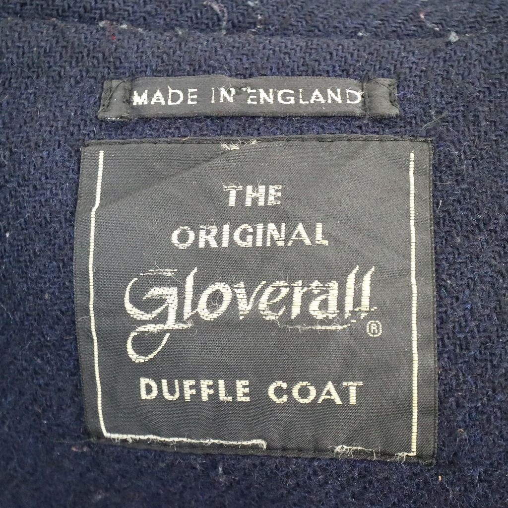 90年代 Gloverall グローバーオール ダッフルコート コート 防寒 モヘア混 チンスト チェック柄 グリーン (メンズ 38)   N6184