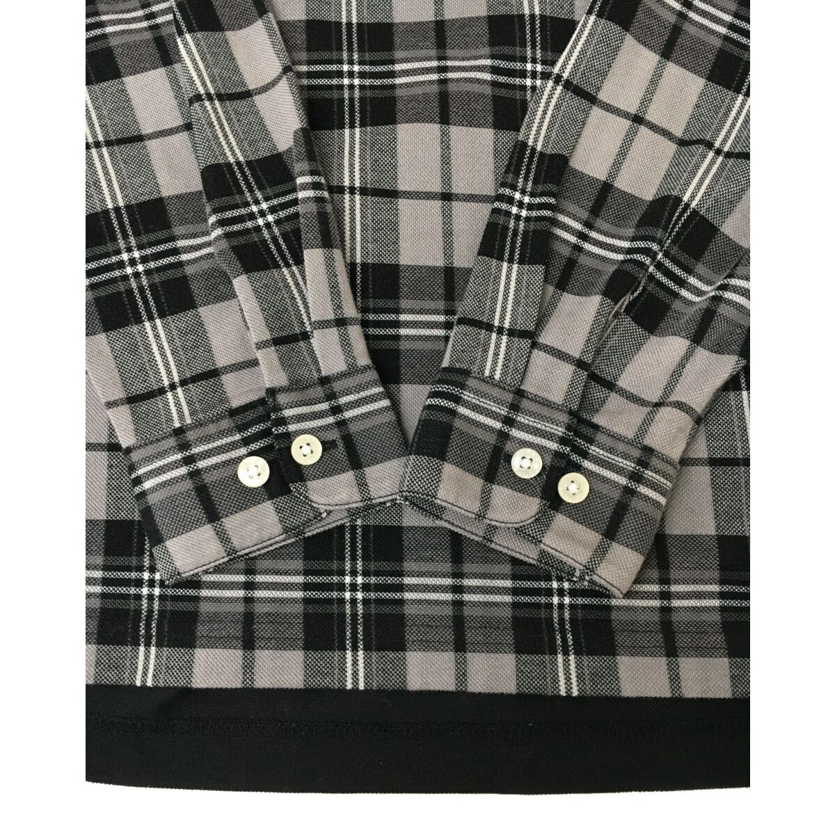 BEAMS - coco 中古 ビームスゴルフ BEAMSGOLF レディース 長袖ポロシャツ L グレー 黒 チェック柄 ボタンダウン BEAMS - coco 中古 ビームスゴルフ BEAMSGOLF レディース 長袖