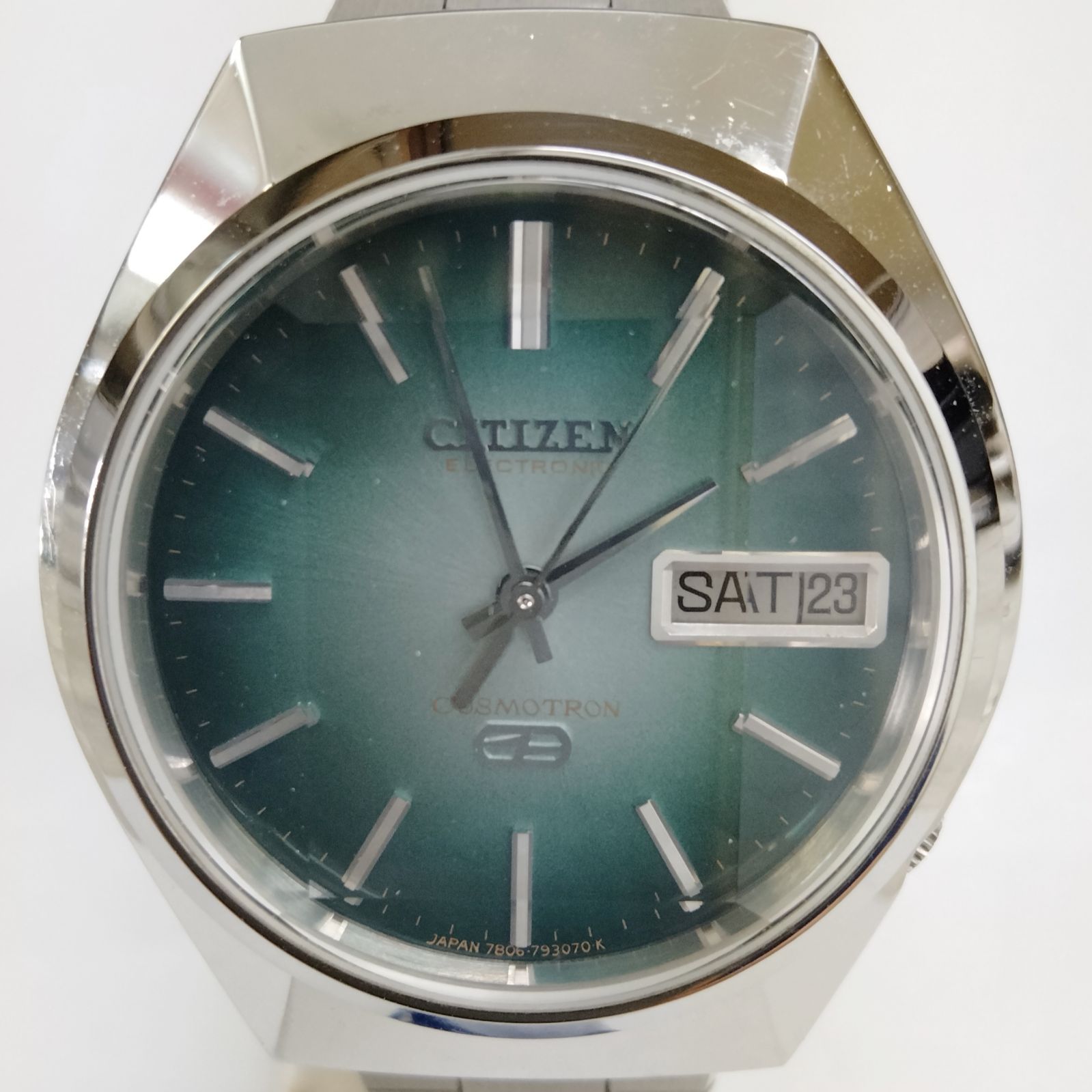 値下げ！超レア デッドストック Citizen コスモトロン エメラルド 