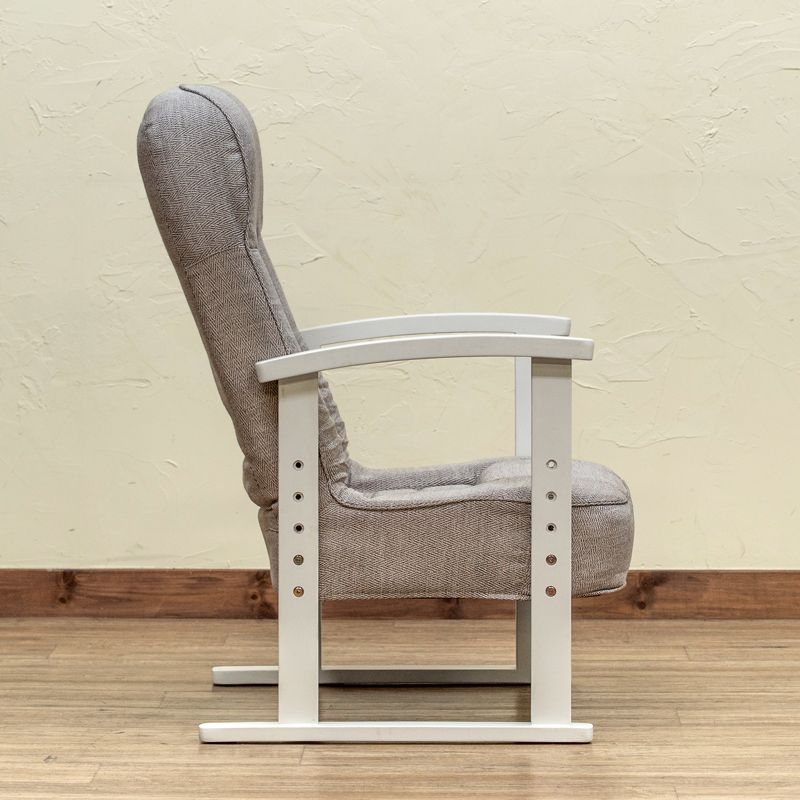 低反発入り高座椅子　ホワイト 楽天市場】【1年保証&当店限定特典付】高座椅子 3段階 高さ調節