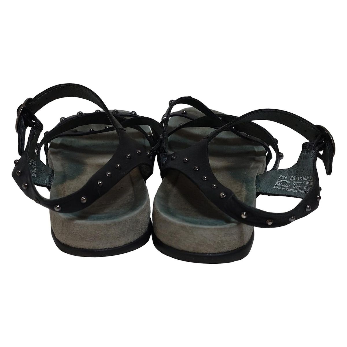 DANSKO(ダンスコ) サンダル 38 レディース - 黒 スタッズ レザー