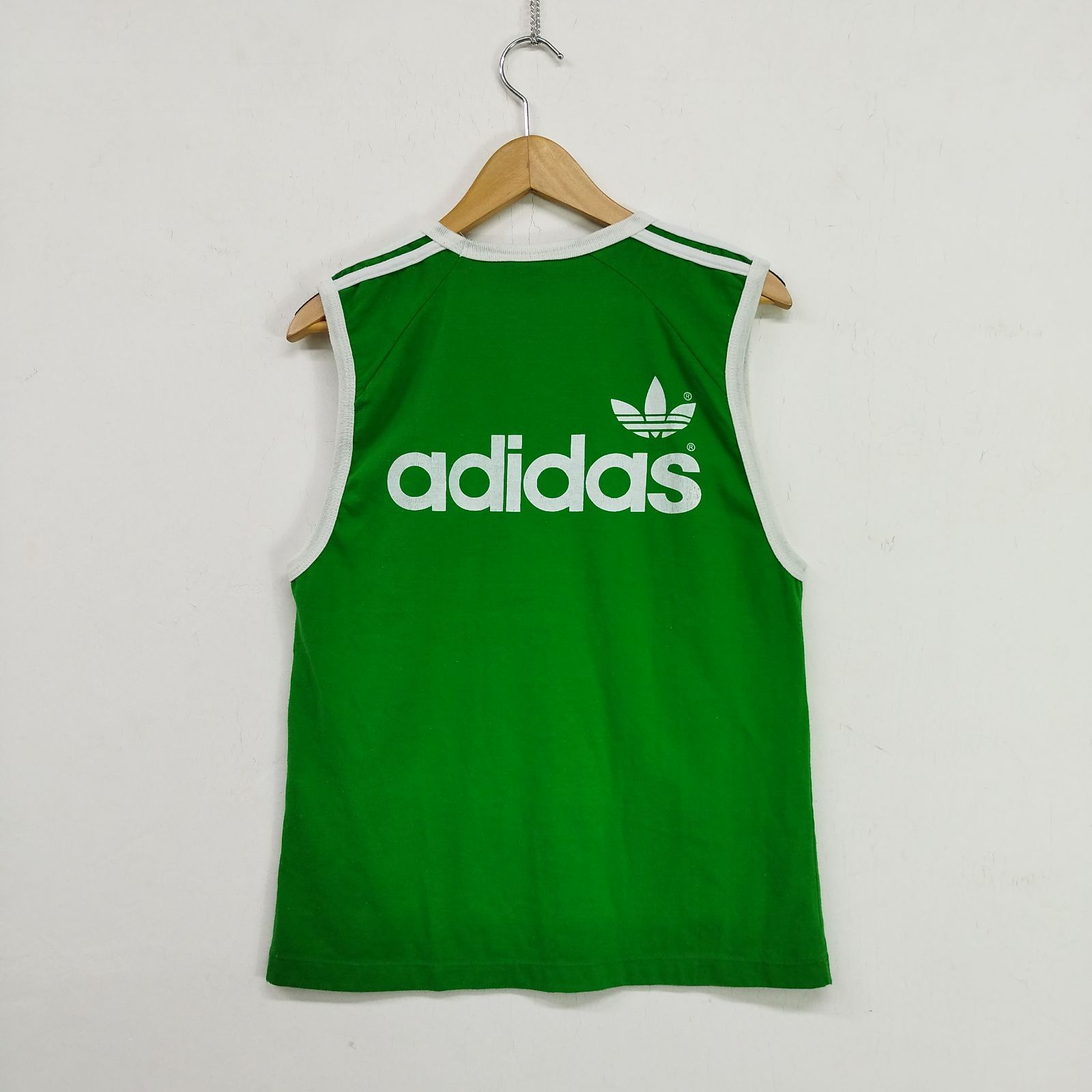 70s 80s adidas タンクトップ　グリーン　トレフォイル USA製 70s 80s adidas タンクトップ グリーン トレフォイル USA製