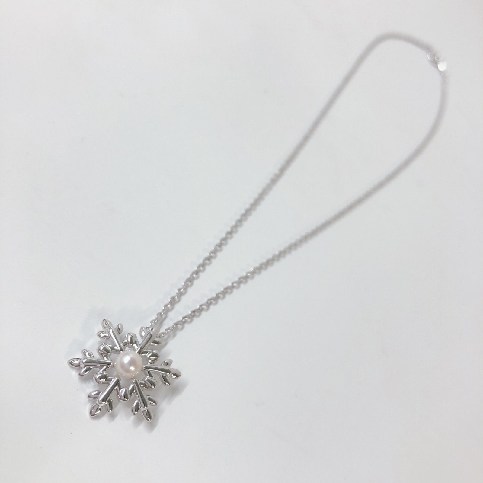 11,890円MIKIMOTO　雪の結晶　チョーカー