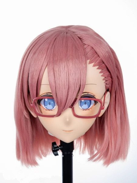 全頭マスク カツラ付き ロック付き NO.579 衣装付き フルマスク ドール ヘッドロリータ人形 コスプレ 仮装 着ぐるみ kigurumi