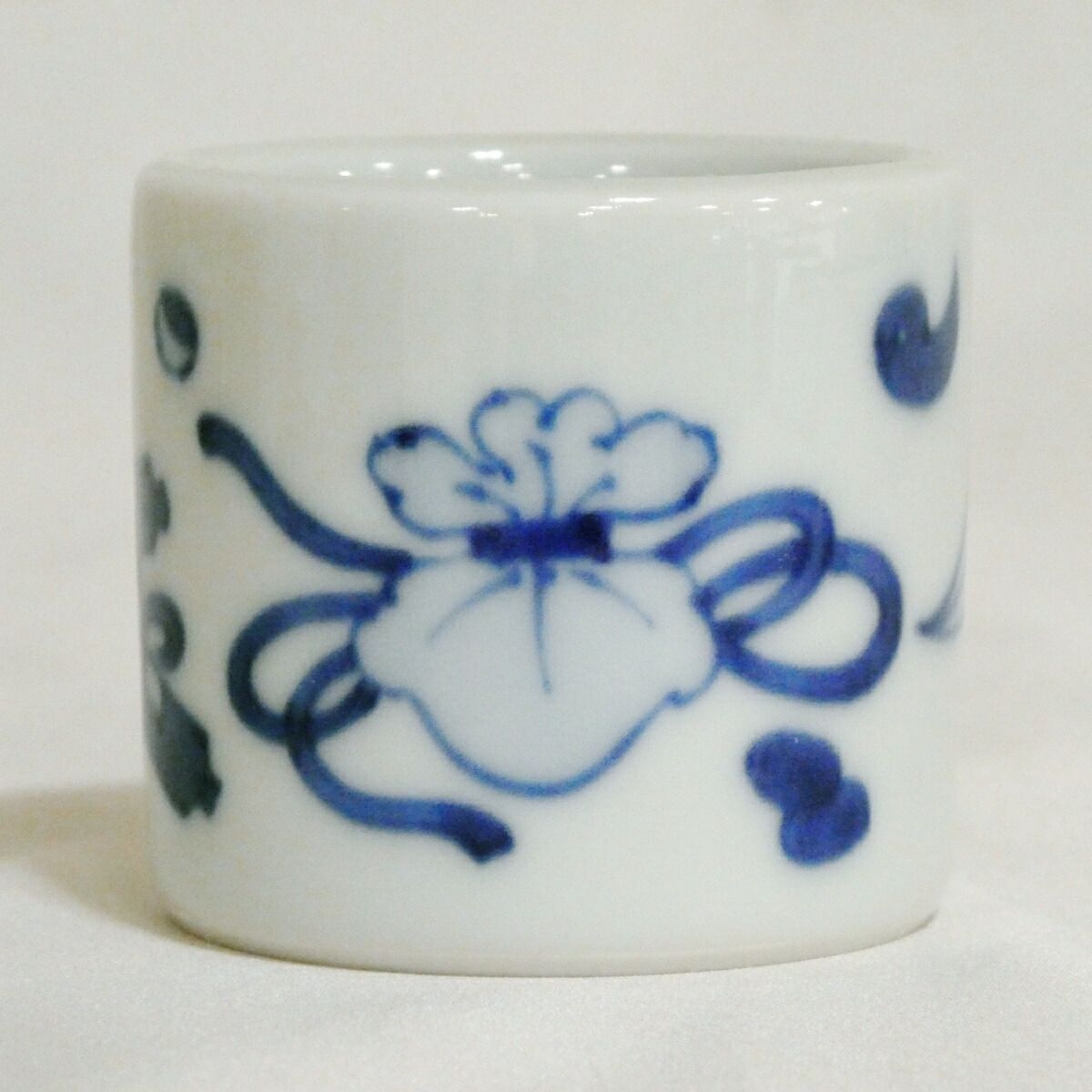 七月の特売品】眞葛焼 宮川香斎(真葛香斎)作 染付 宝尽 蓋置