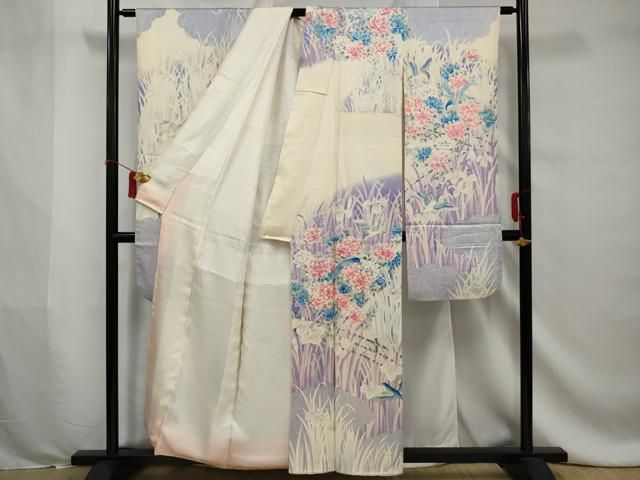 平和屋着物□豪華振袖 花鳥文 暈し染め 正絹 逸品 AAAZ1862gw