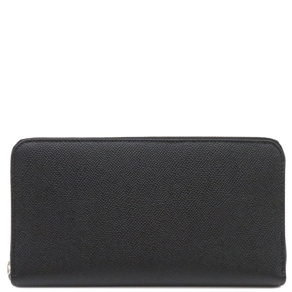 ブルガリ BVLGARI 長財布 ブルガリブルガリ マン グレインレザー ブラック シルバー金具 新品 未使用 黒 ラウンドファスナー  36710 【箱】【中古】