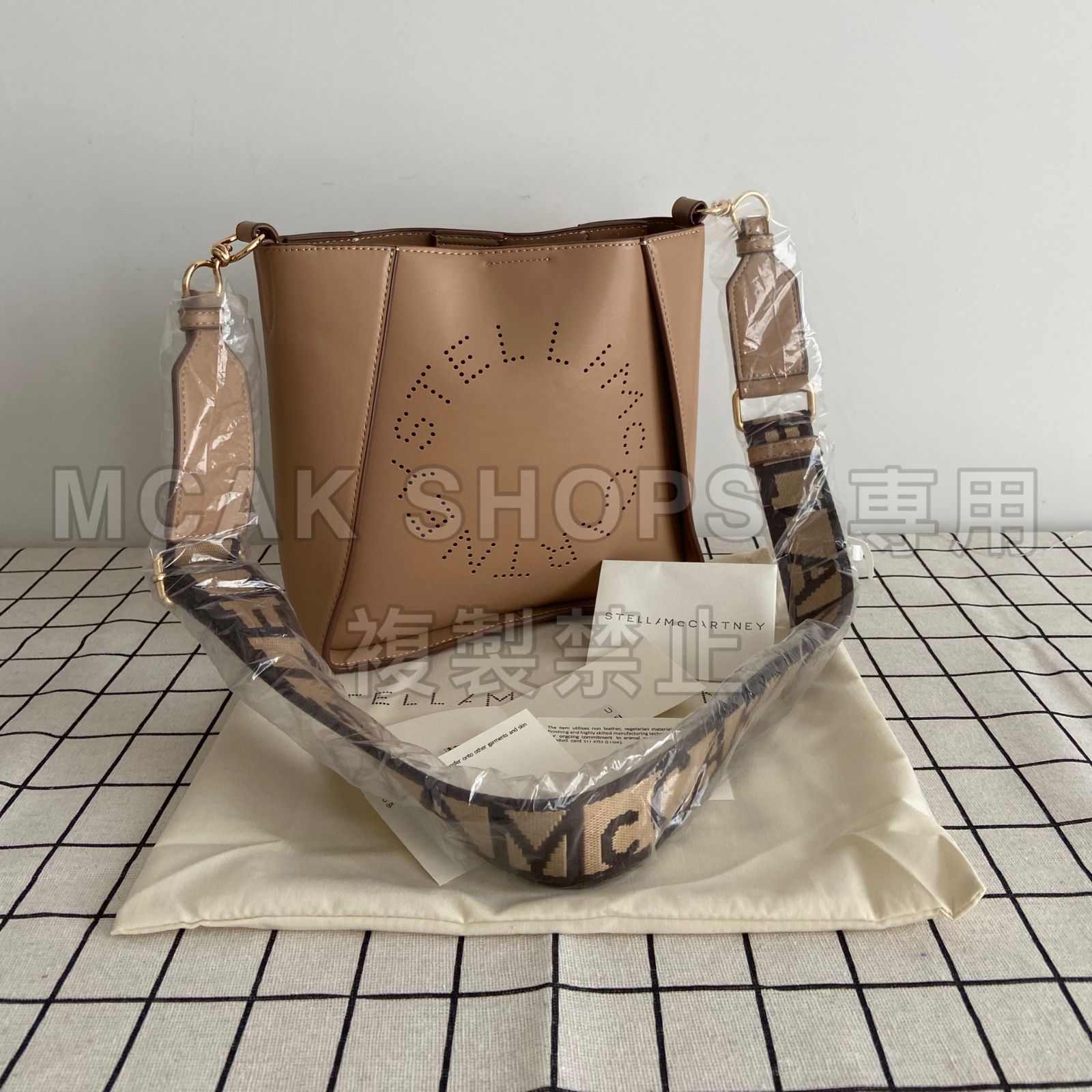 美品 Stella McCartney STELLA LOGO ステラマッカートニー ファッション レディース バッグ ロゴ ショルダーバッグ  ハンドバッグ トートバッグ キャメル - メルカリ