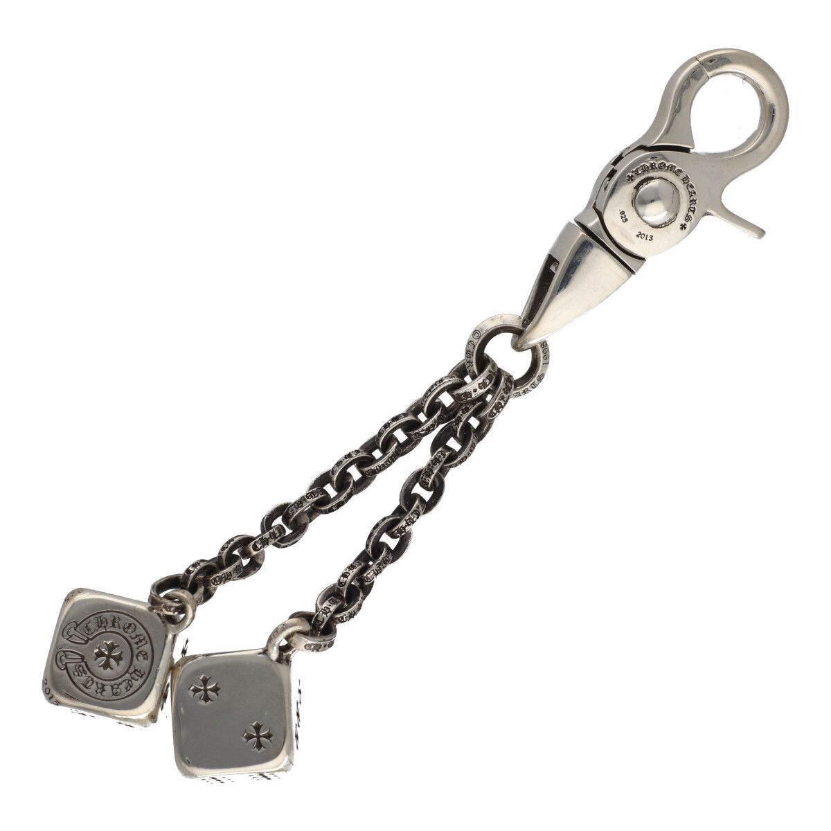 中古】 CHROME HEARTS クロムハーツ ダブルダイス キーチェーン