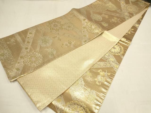 AAA　袋帯 美品 逸品 米澤 佐志め織物 幾何学 全通 正絹 【中古】 AAA様専用 袋帯 美品 逸品 米澤 佐志め織物 幾何学 全通 正絹