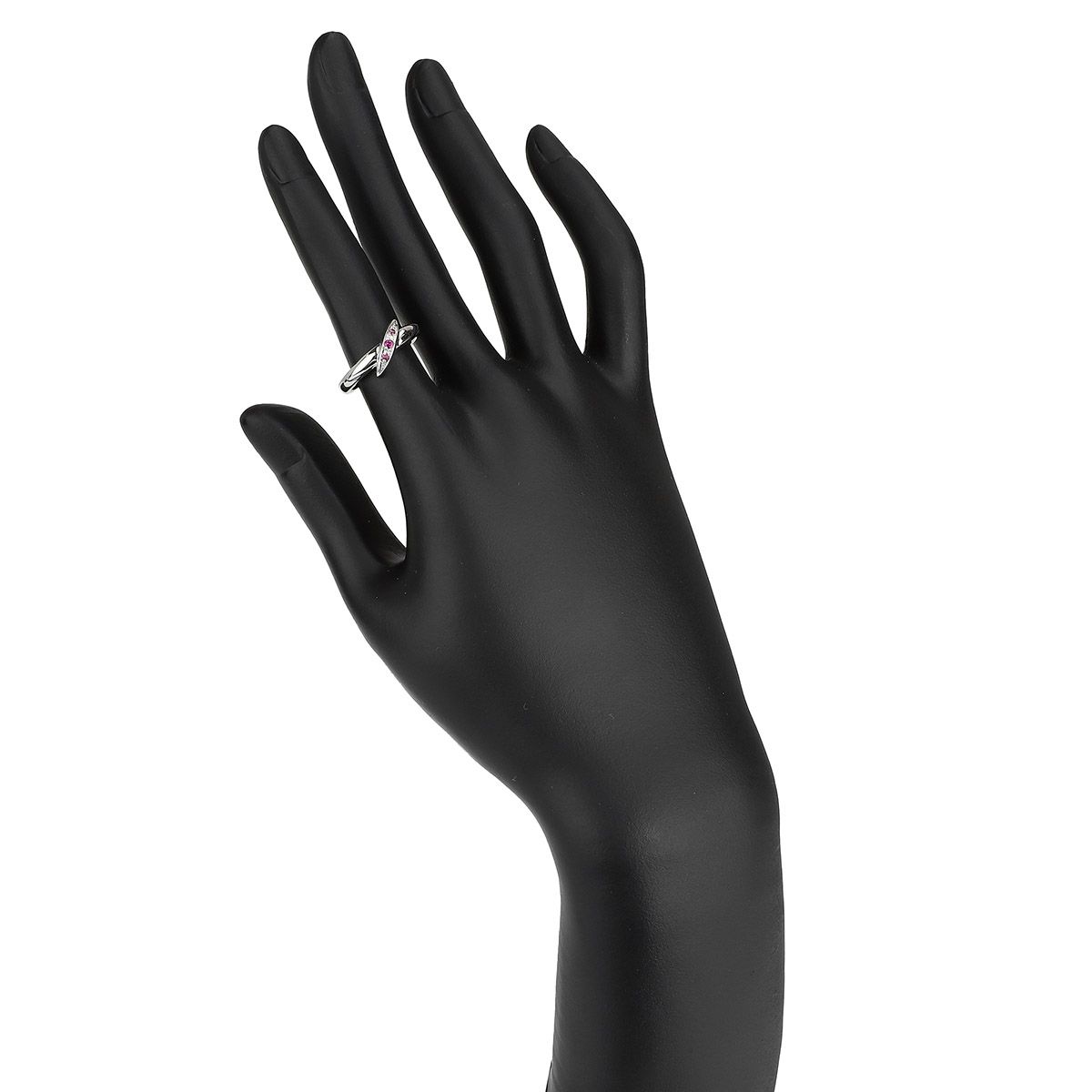 ジュエリーマキ Jewelry MAKI クロスデザインリング ルビー PWG9 10号