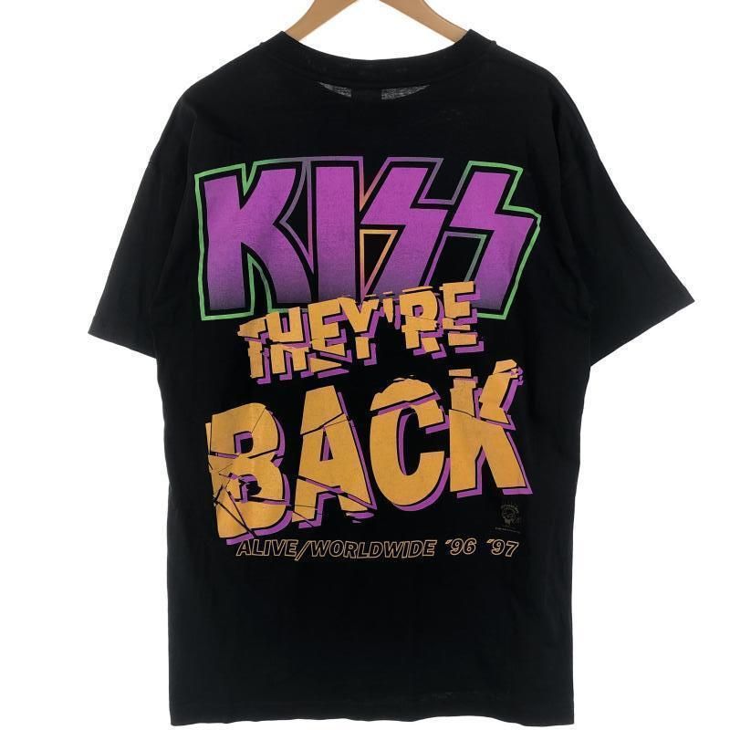 中古】KISS 90s THEYRE BANK ALIVE/WORLDWIDE ツアーTシャツ XL