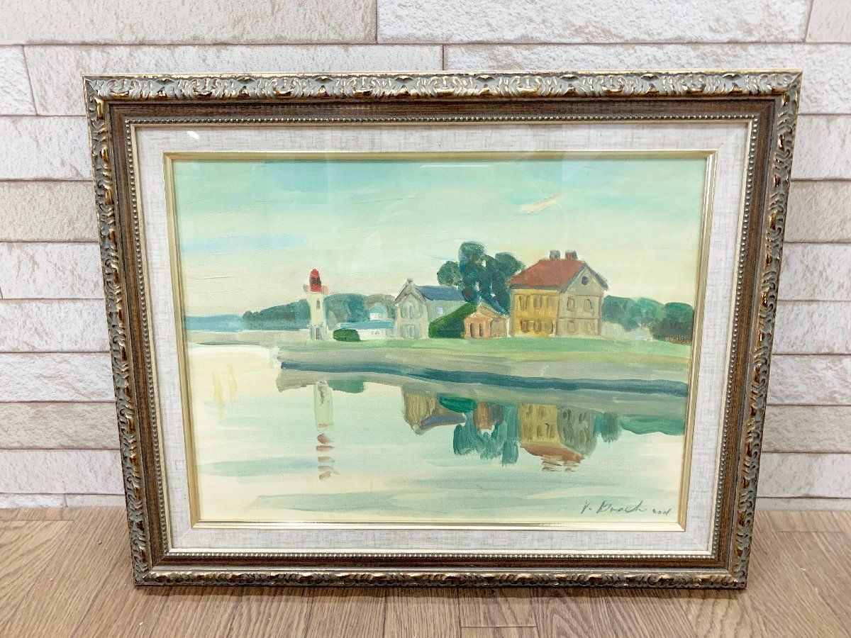 Varvara Bracho フランス画家|風景画 油絵 絵 絵画 美術品 アート インテリア 額縁 額付絵画 52×41cm 他096