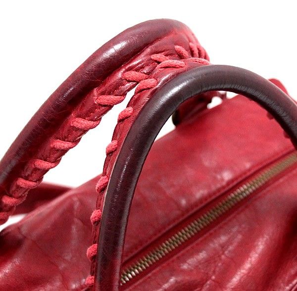 バレンシアガ BALENCIAGA ザ ツィギー 2WAYバッグ レザー 赤 145694