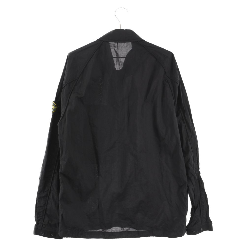 STONE ISLAND (ストーンアイランド) 22SS ガーメントダイナイロンメタルパッカブルブルゾン ジップアップ ナイロンジャケット ブラック  761512321