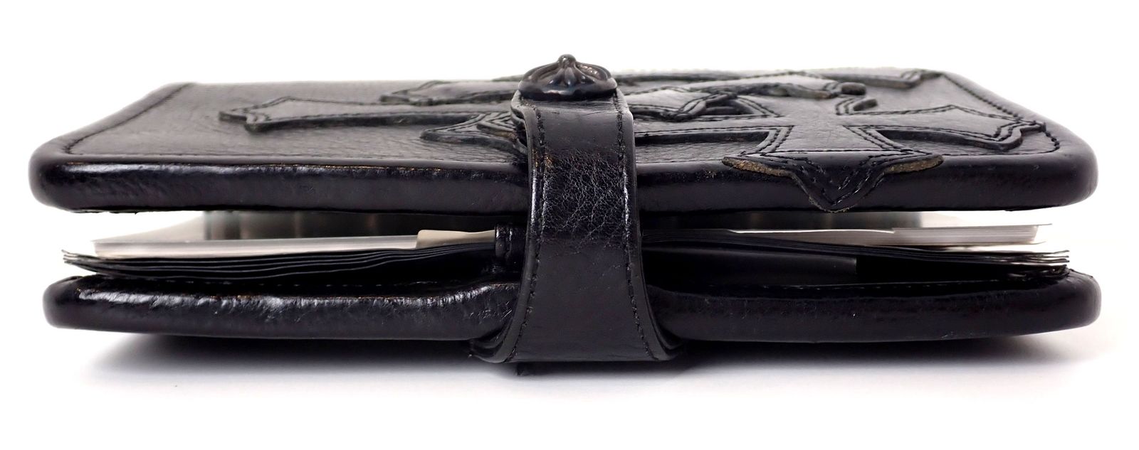 美品 CHROME HEARTS クロムハーツ セメタリークロス 手帳カバー  