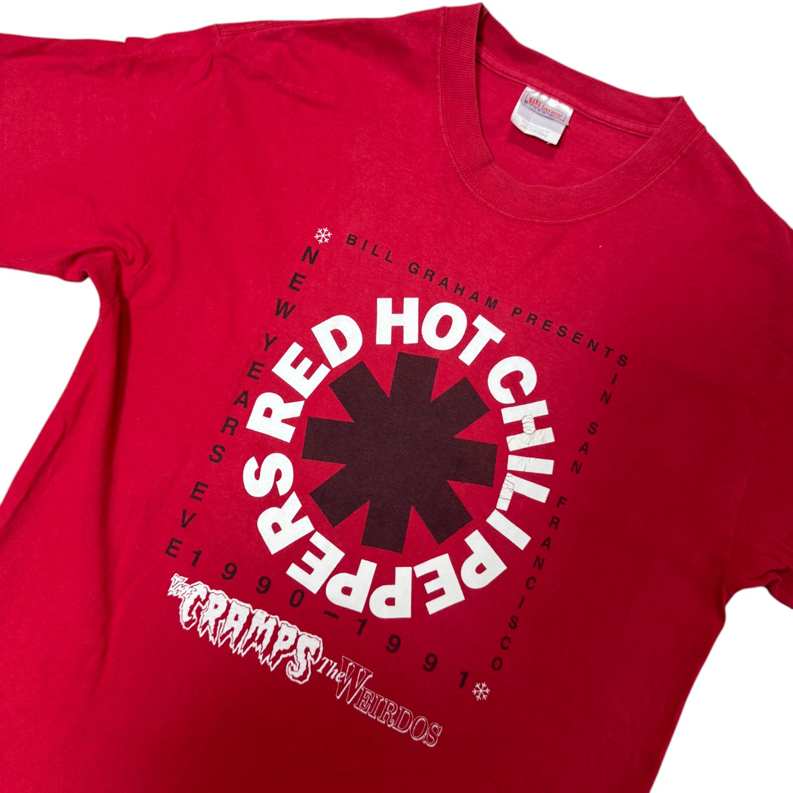 90s レッドホットチリペッパーズ ヴィンテージTシャツ M 00s Red Hot Chili Peppers NEW YEARS EVE 1990 1991 Tシャツ M