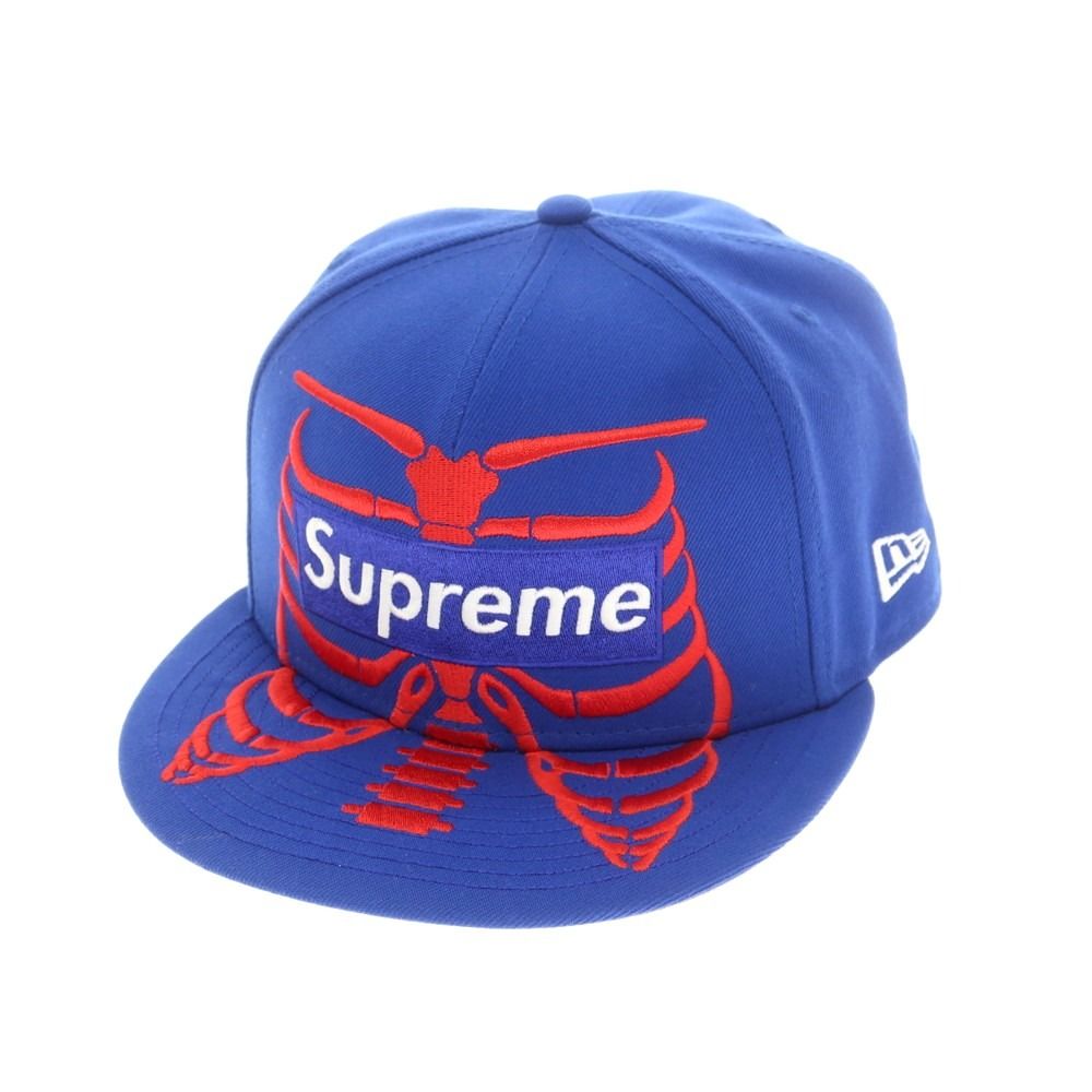 シュプリーム Supreme 春夏 Bones Box Logo New Era キャップ ブルーxレッド サイズ7 1|2 メンズ