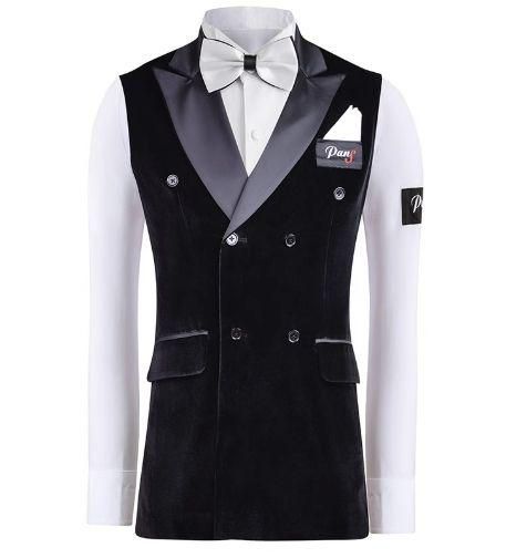 最も安い 新品 社交ダンス チャコット メンズベスト ブラック オーダー