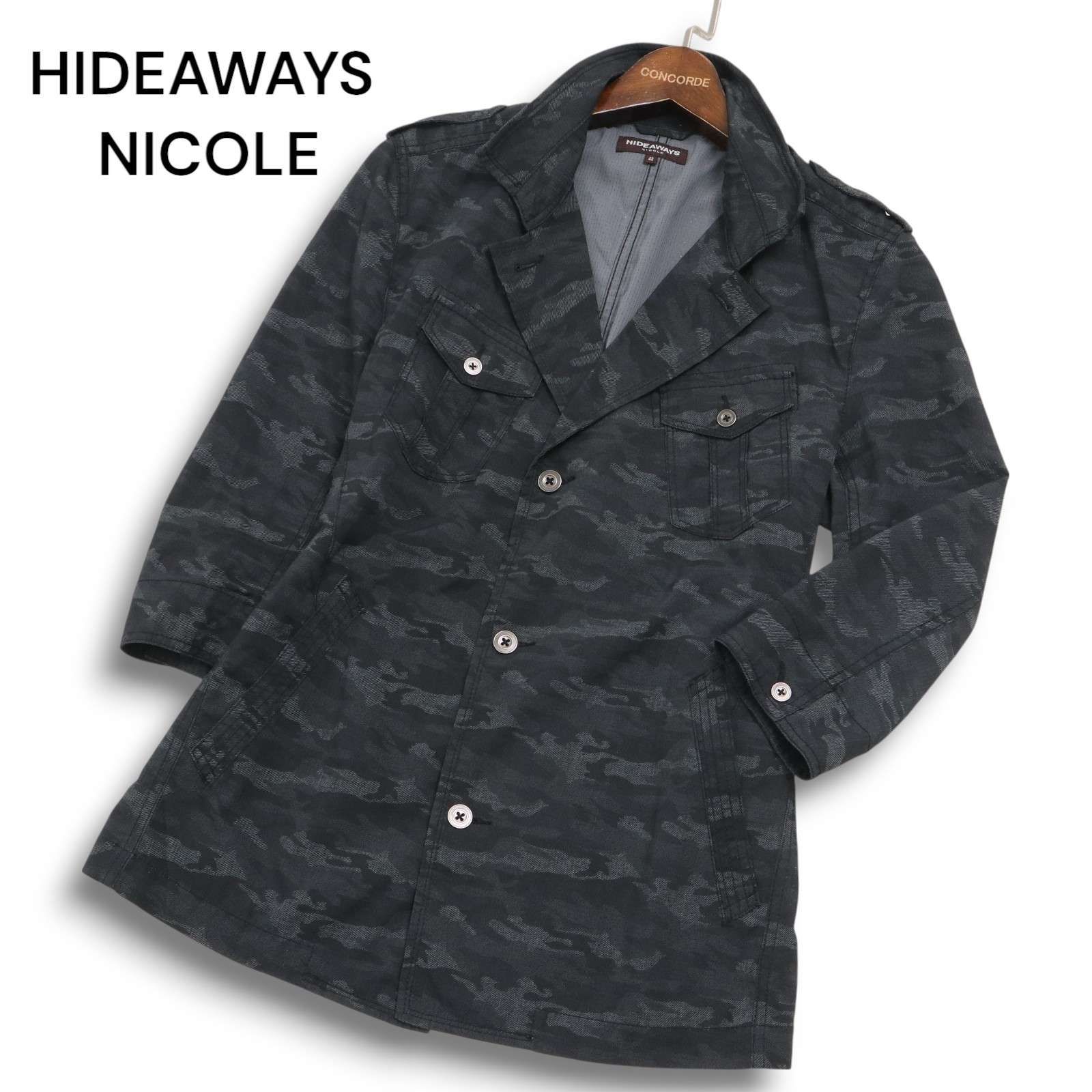 【新品】【48】HIDEAWAYS BLACK by NICOLE コート HIDEAWAYS BLACK by NICOLE / ハイダウェイ ブラック バイ
