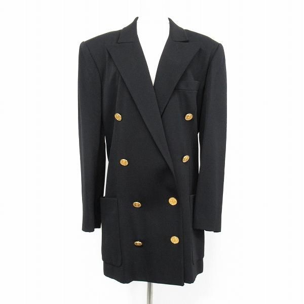 apc シャネル CHANEL ジャケット ロングジャケット コート 01 36 黒