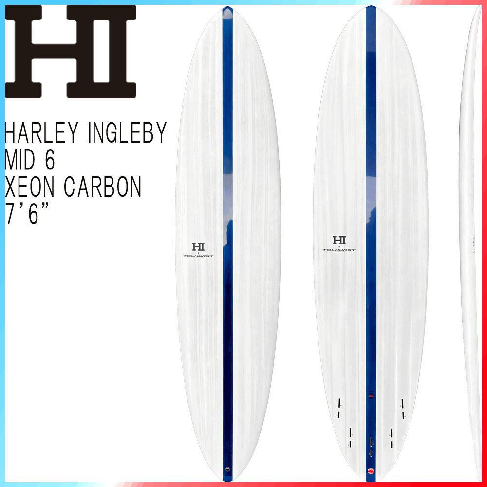 2023 HARLEY INGLEBY MID6 7'6 XEONCARBON / ハーレーイングルビー ミッド6 ジオンカーボン サンダーボルト トンビ製 5フィン ミッドレングス ファンボード サーフボード 営業所止め 送料無料 サーフィン
