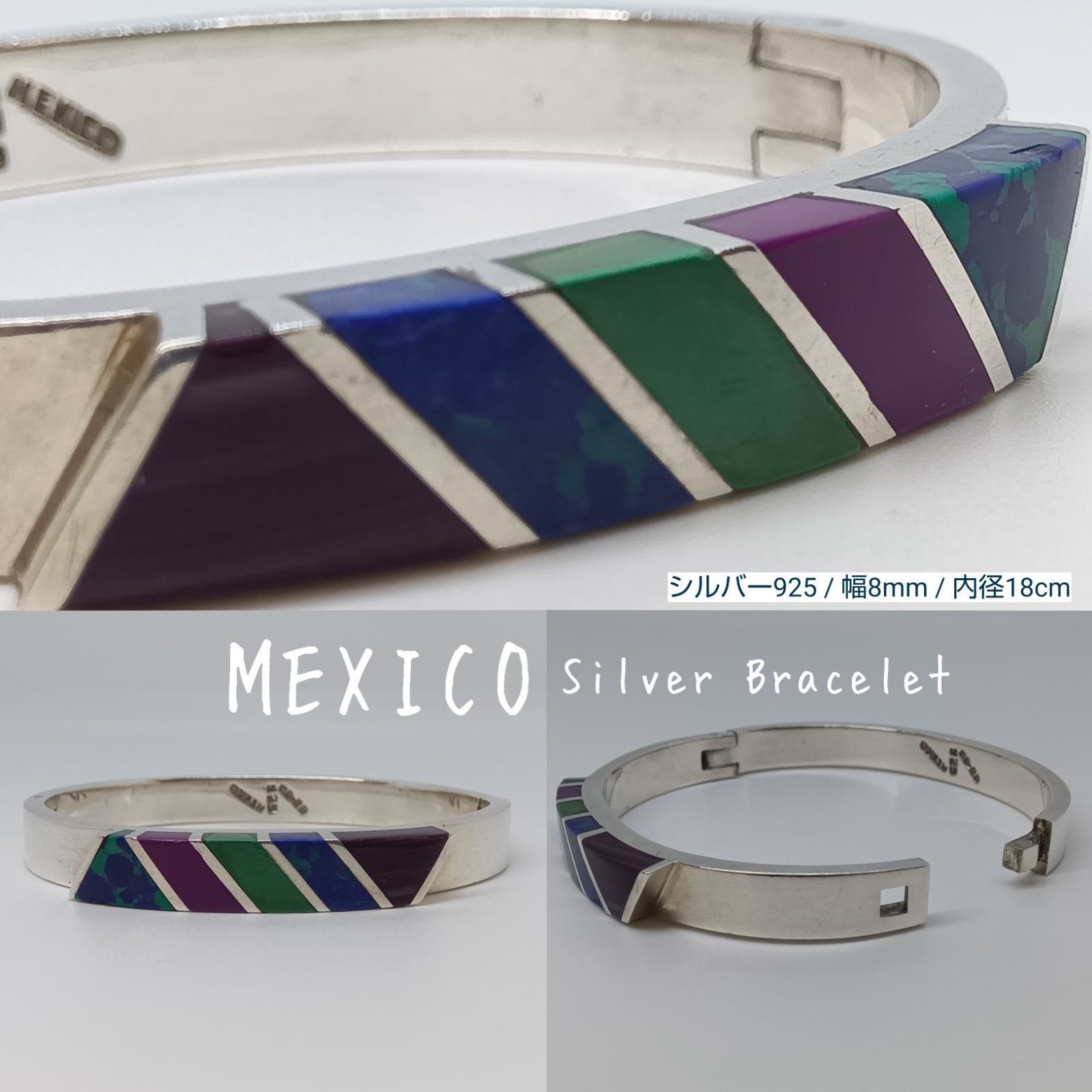 シルバー925 シルバーバングル インディアンジュエリー