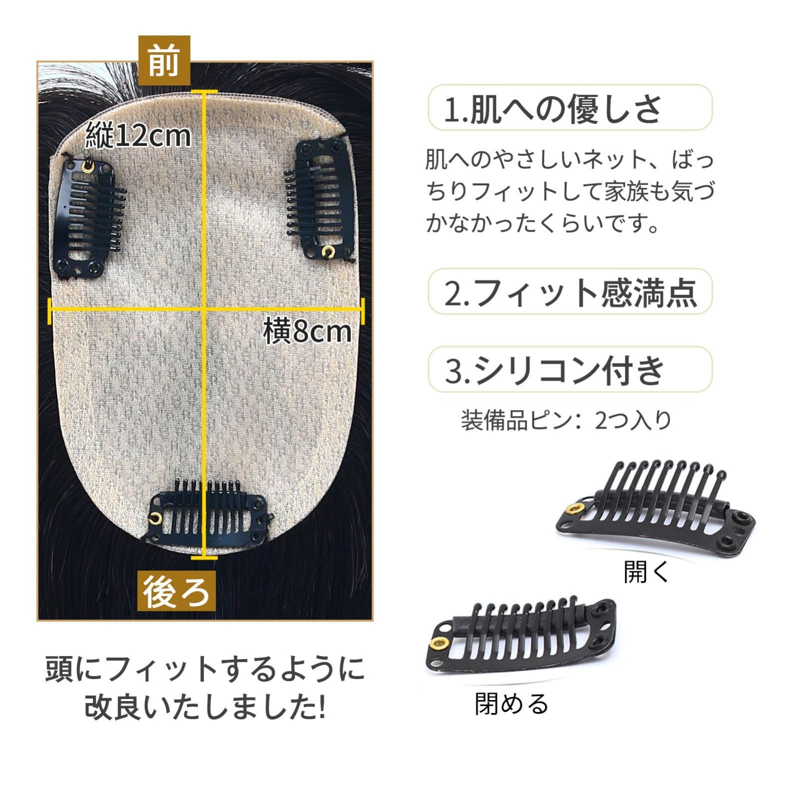 脱毛症 横8cm縦12cm