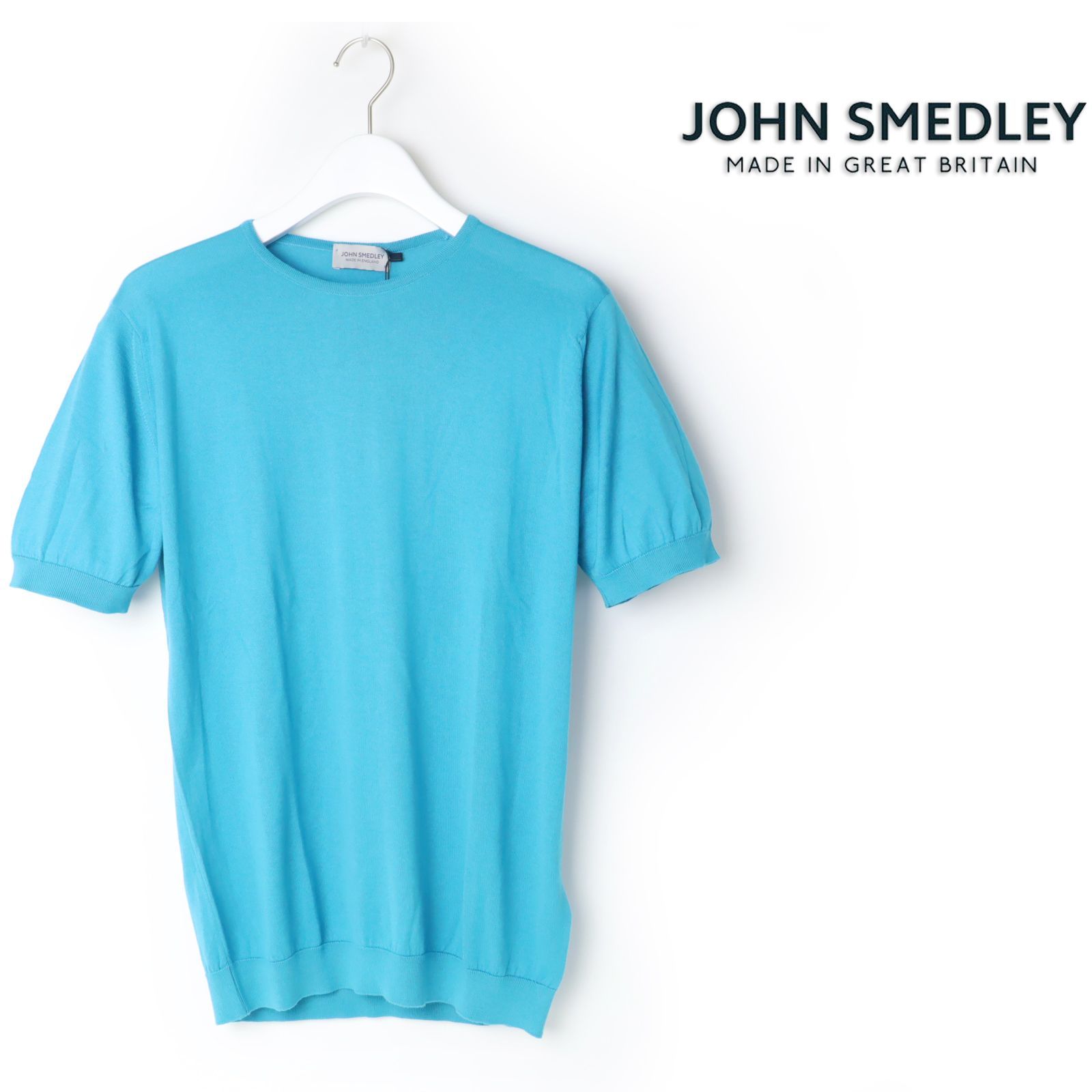 新品 JOHN SMEDLEY ジョンスメドレー BELDEN クルーネック 半袖 ニット